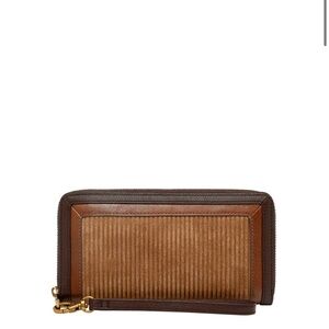 NWT Fossil Logan RFID Zip Wallet/Wristlet